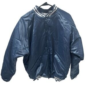 Vintage Coat Quilted Cardinal Brand Navy Blue Snap Mens Size Large NWOT